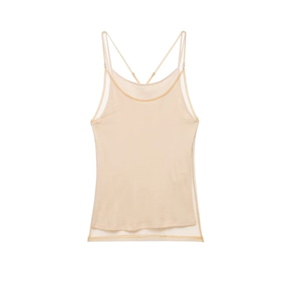 ZARA Fashion Double Layer Chiffon Effect Halter Top